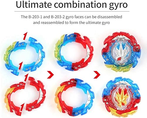 Miniatura 8 de Bay Battle Top B-203 Helios Hyperion Ultimate Fusion DX Set Booster Superking Battling Tops Gaming Spinning Top Juguetes Starter High Performance 4D