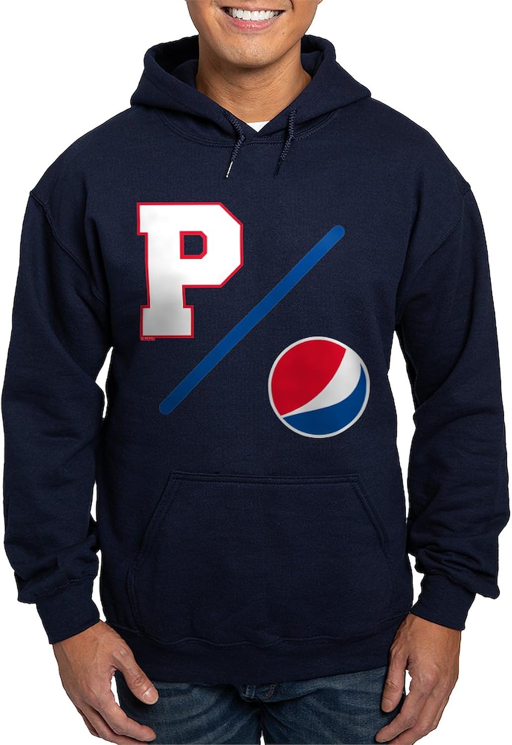 CafePress Pepsi Varsity Athletic Hoodie (Dark) Men's Light Regular Fit Hooded Sweatshirt