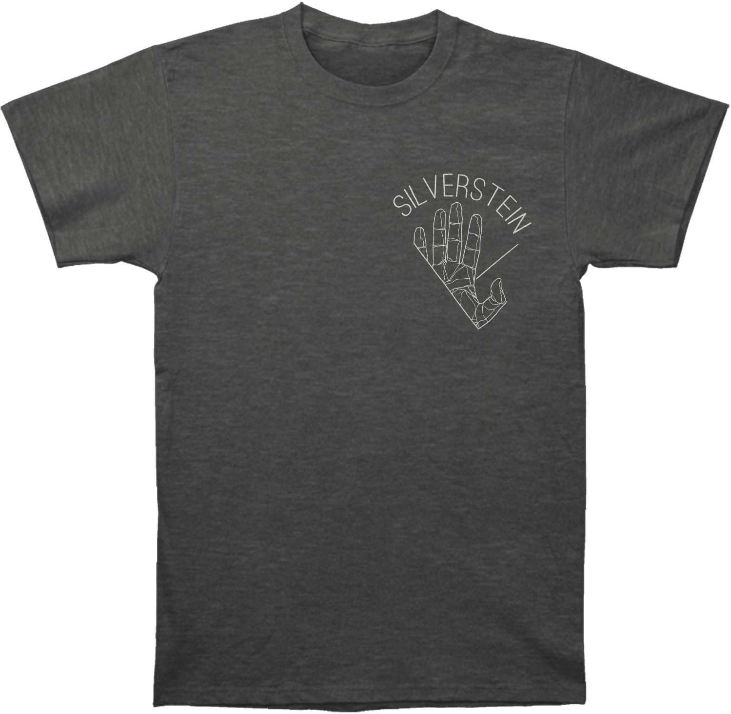 Silverstein Men's The World In Your Hands T-shirt XX-Large Heather Charcoal