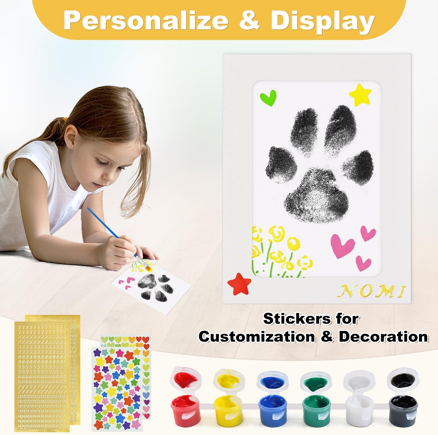 Paw Print Kit for Dogs - Dog Paw Print Kit Pet Paw Print Impression Kit, Dog Nose Print Kit Clean Touch Ink Pad for Dog Paw Prints, Inkless Paw Print Kit for Puppy & Newborn - Image 5