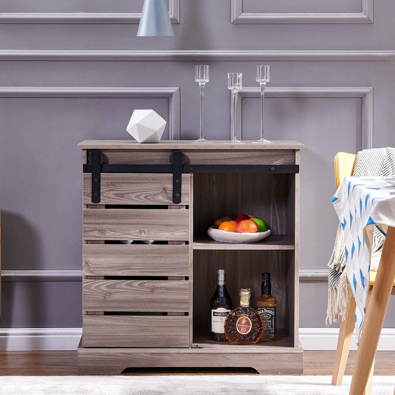 Buy PBPKING Wooden Sideboard Cabinet Buffet Storage Cabinet Modern 
