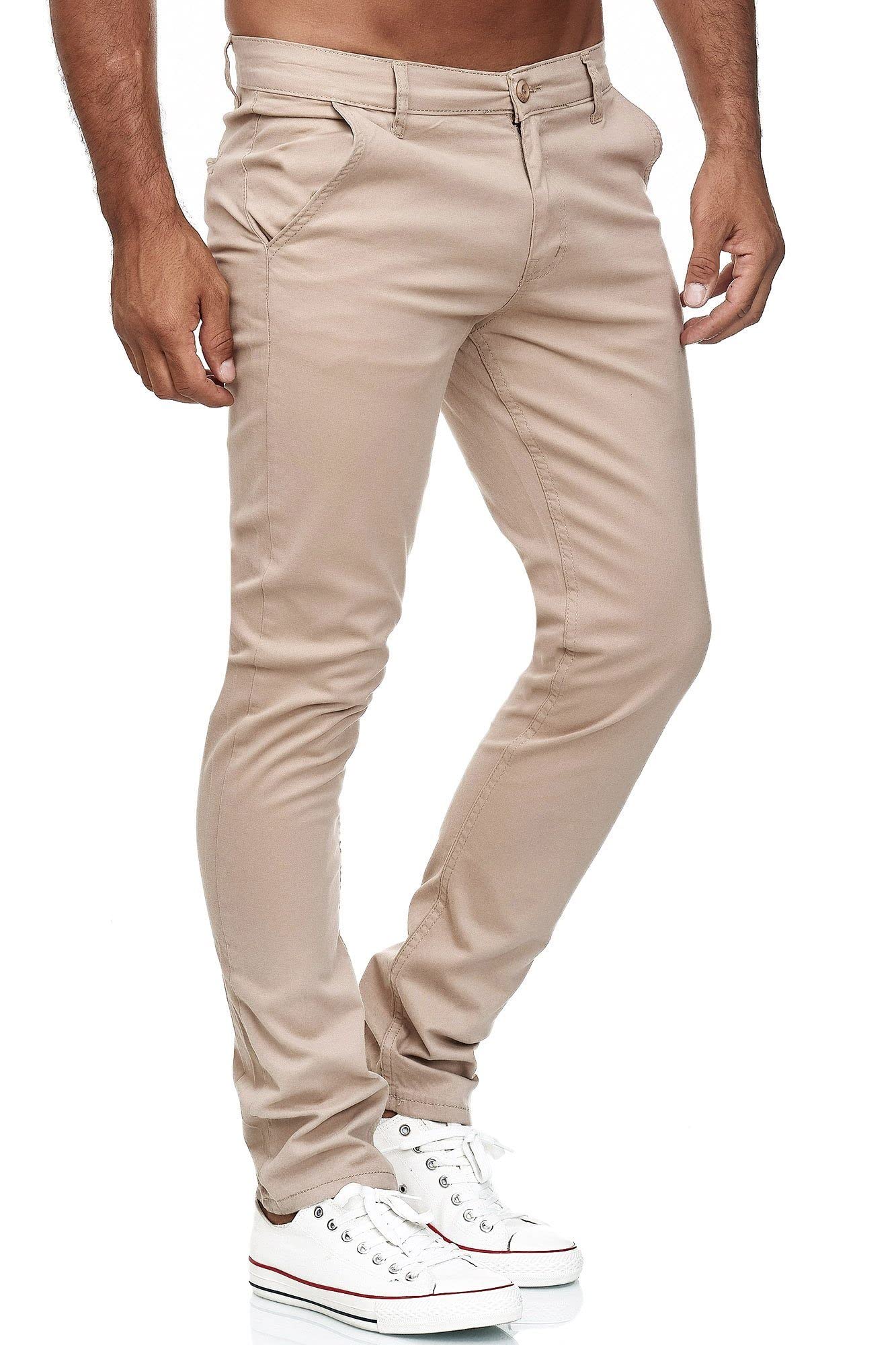 Tazzio Pantaloni Chino da Uomo, Slim Fit, Pantaloni Chino in Tessuto, Elasticizzati, 19530