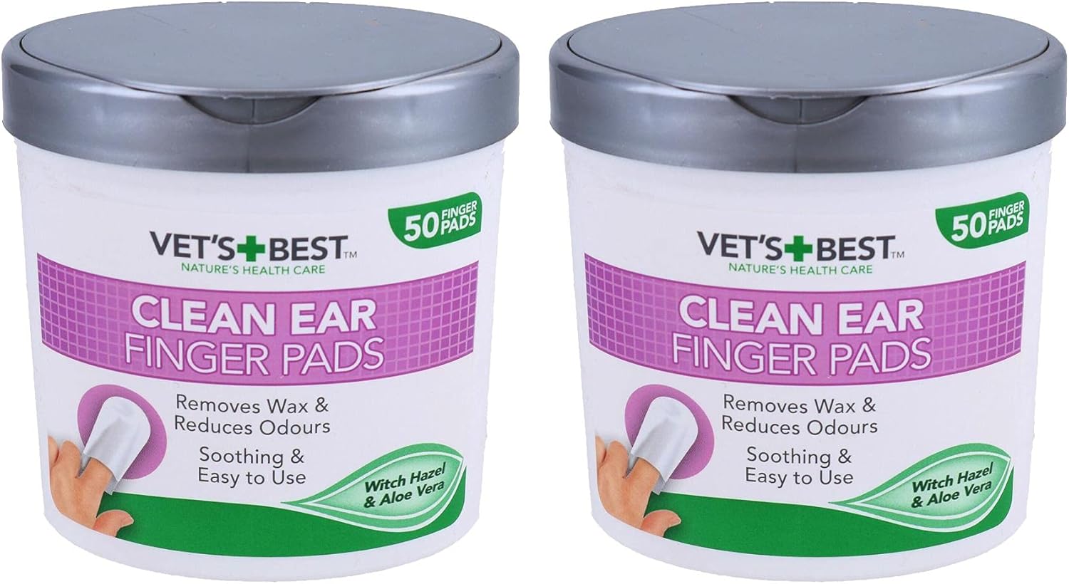 AB Tools 100PK Dog Pet Ear Cleaning Finger Pads Wipes Removes Wax Dog Hygiene