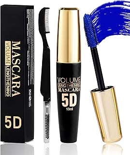 Máscara de pestañas impermeable azul para pes...