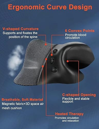 Miniatura 5 de Ensanchador de cuello inalámbrico con calefacción para aliviar el dolor, dispositivo portátil inalámbrico de tracción cervical de hombro