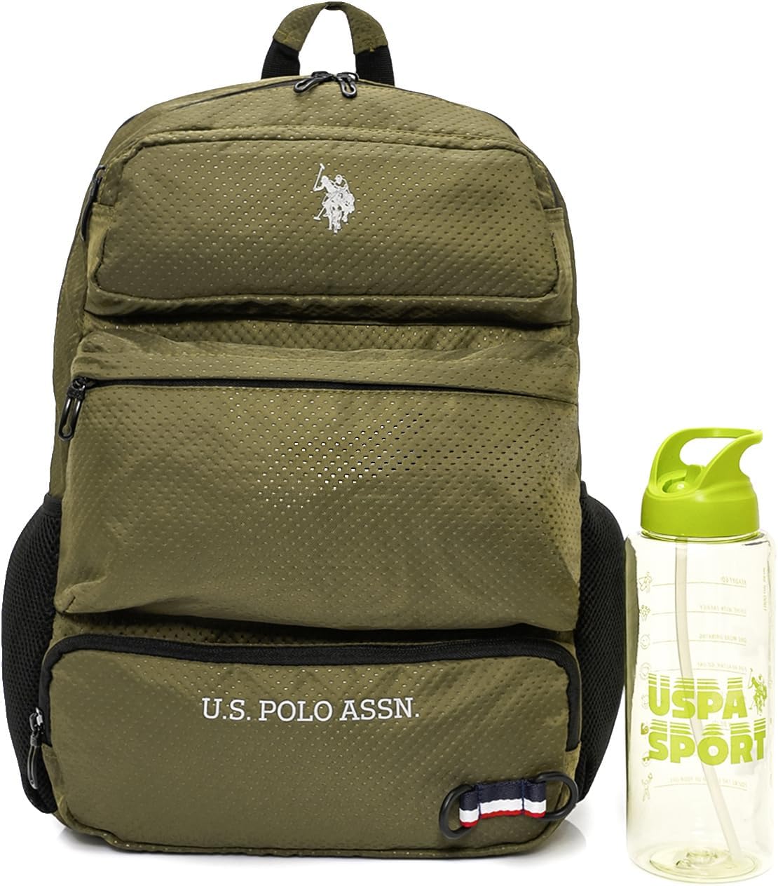 U.S. POLO ASSN. U.S. Polo. Assn. Unisex Okul Çanta Seti Plset2404816,Haki Tek Ebat