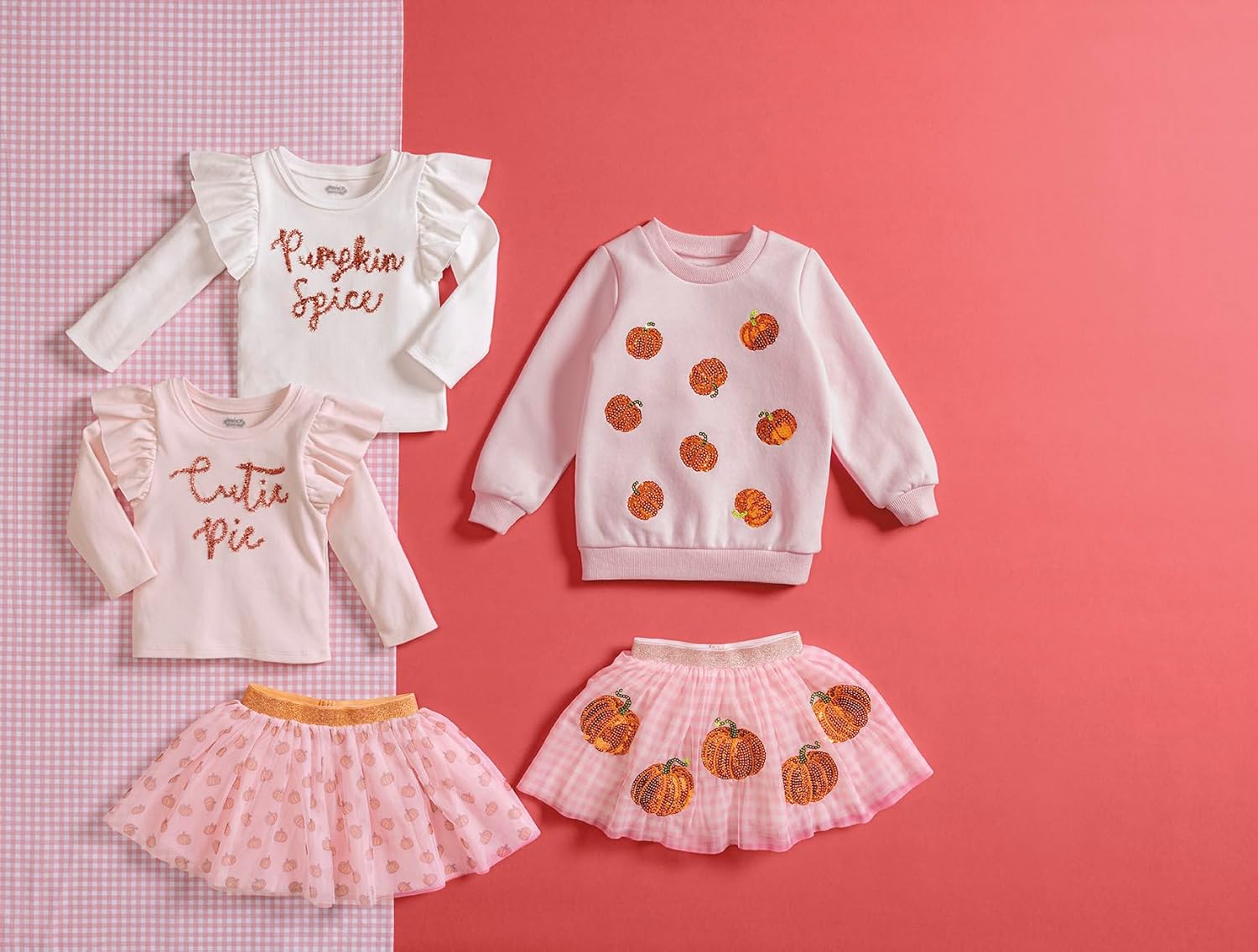 Mud Pie girls Sequin Pumpkin Sweatshirt - Image 2