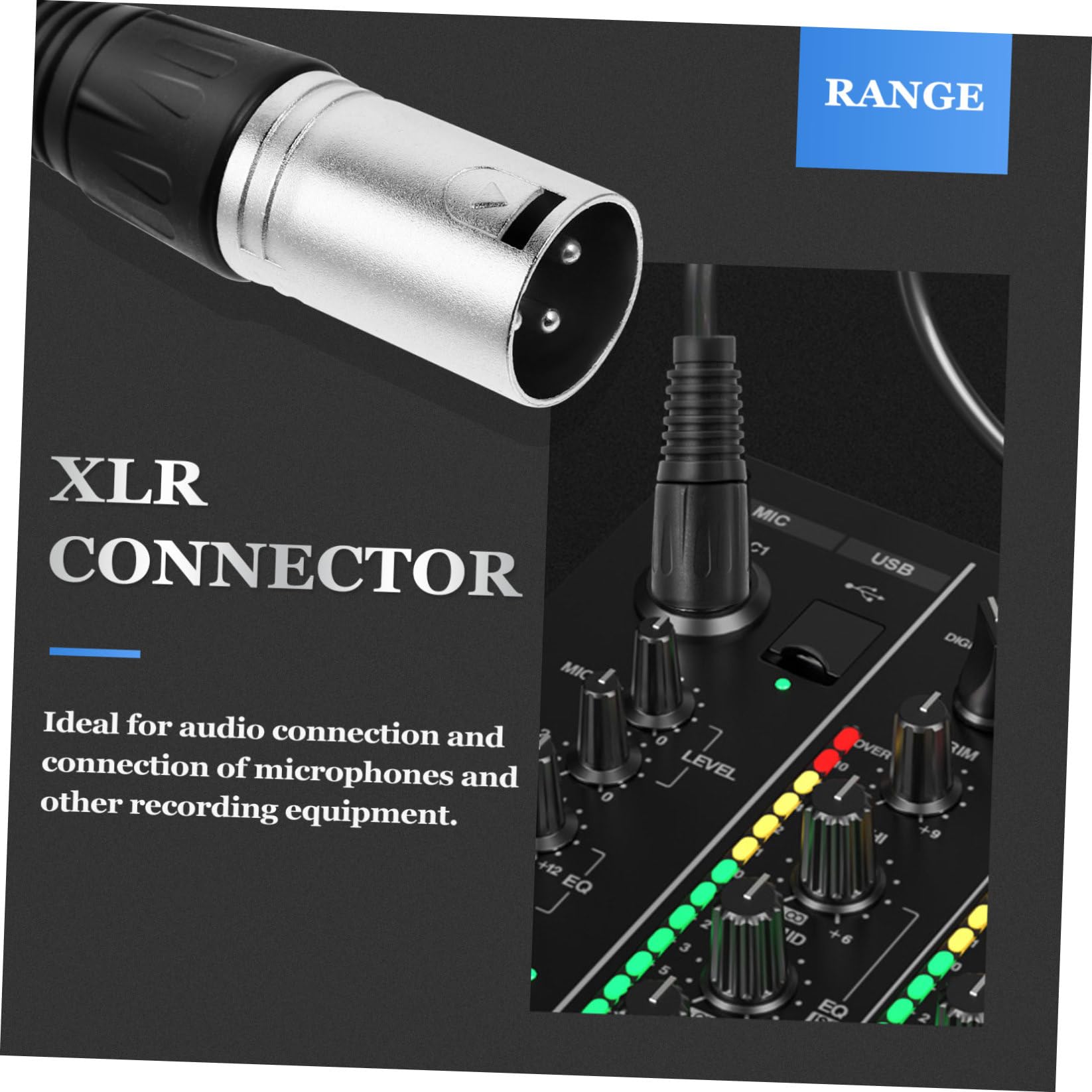 Mipcase Connettore Xlr Maschio e Femmina a Saldare Facile da Montare e Trasportare Set da 20 Pezzi 3 Pin per Microfono in Lega di Zinco Nero per Connessione Audio