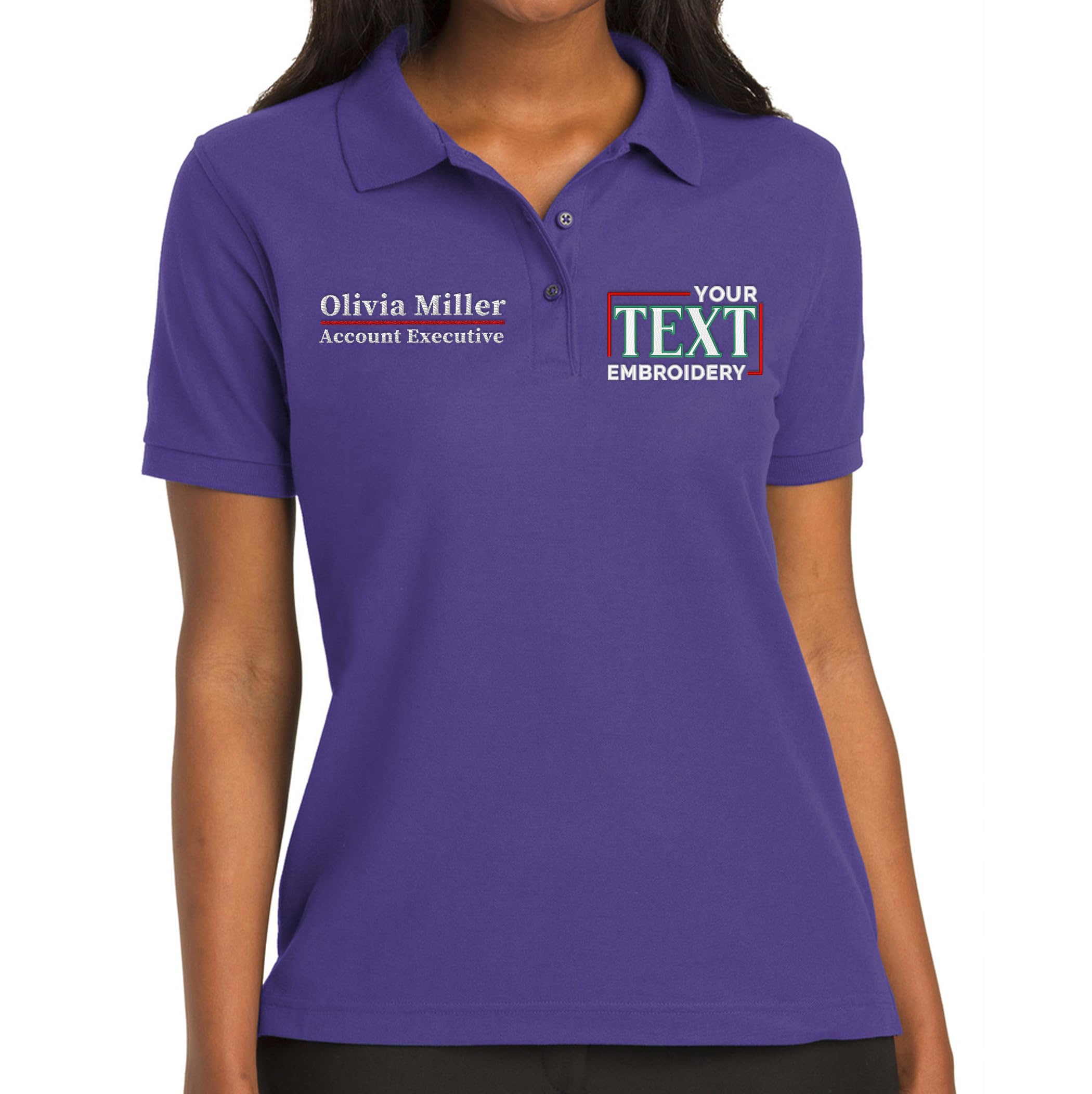 Custom Embroidered Polo Shirts for Women
