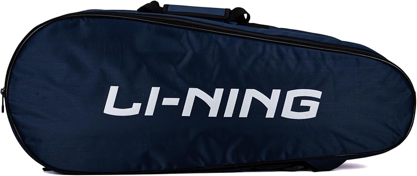 Li-Ning Raider Max Double Zipper Polyester Badminton Kit Bag (White) | سوستة غير قابلة للكسر | Easy Mobility | للجنسين - رجال ، أولاد ، فتيات ، نساء ، ABDS681-4