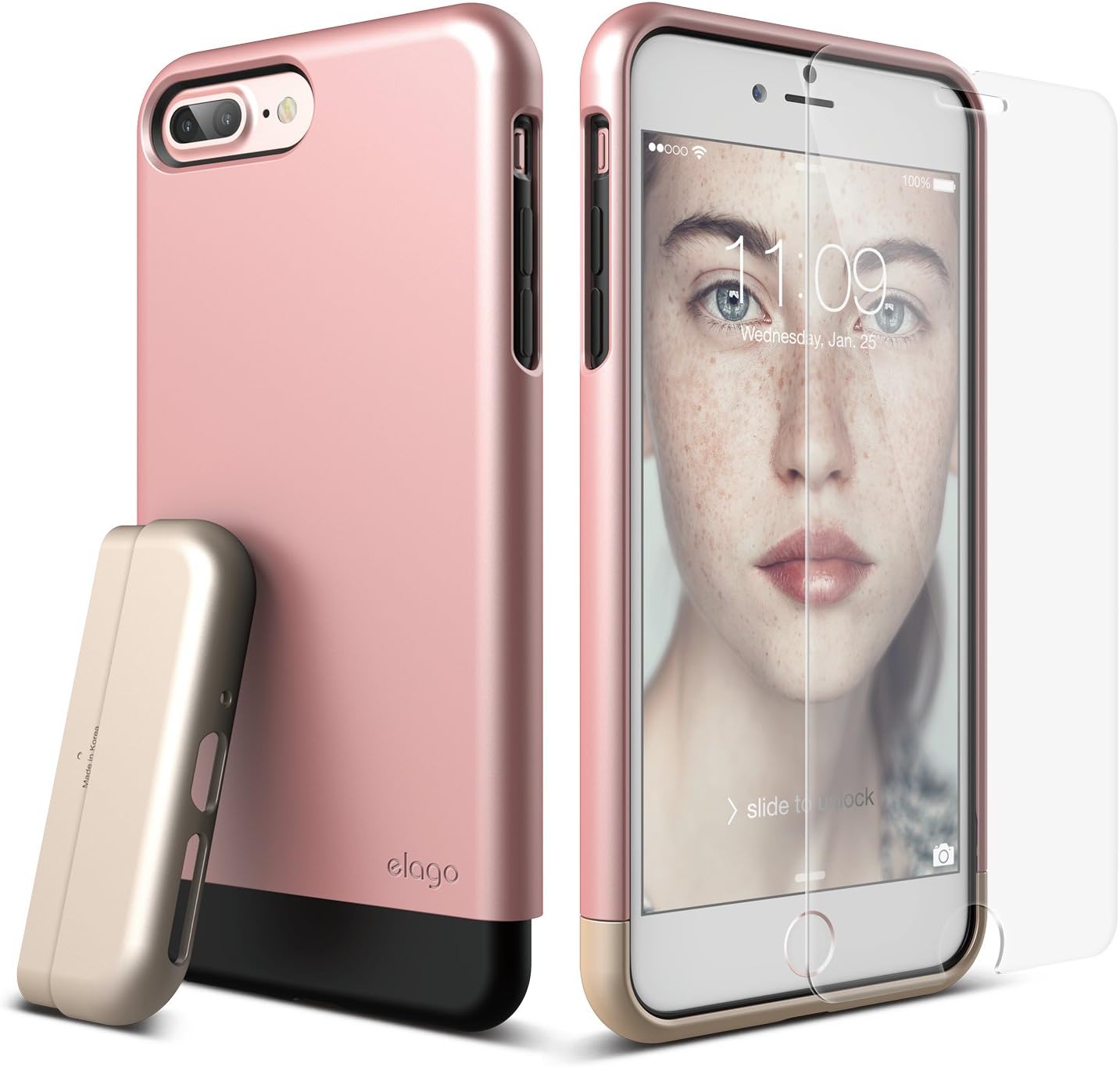 elago iPhone 7 Plus Case [Glide][Rose Gold/Champagne Gold