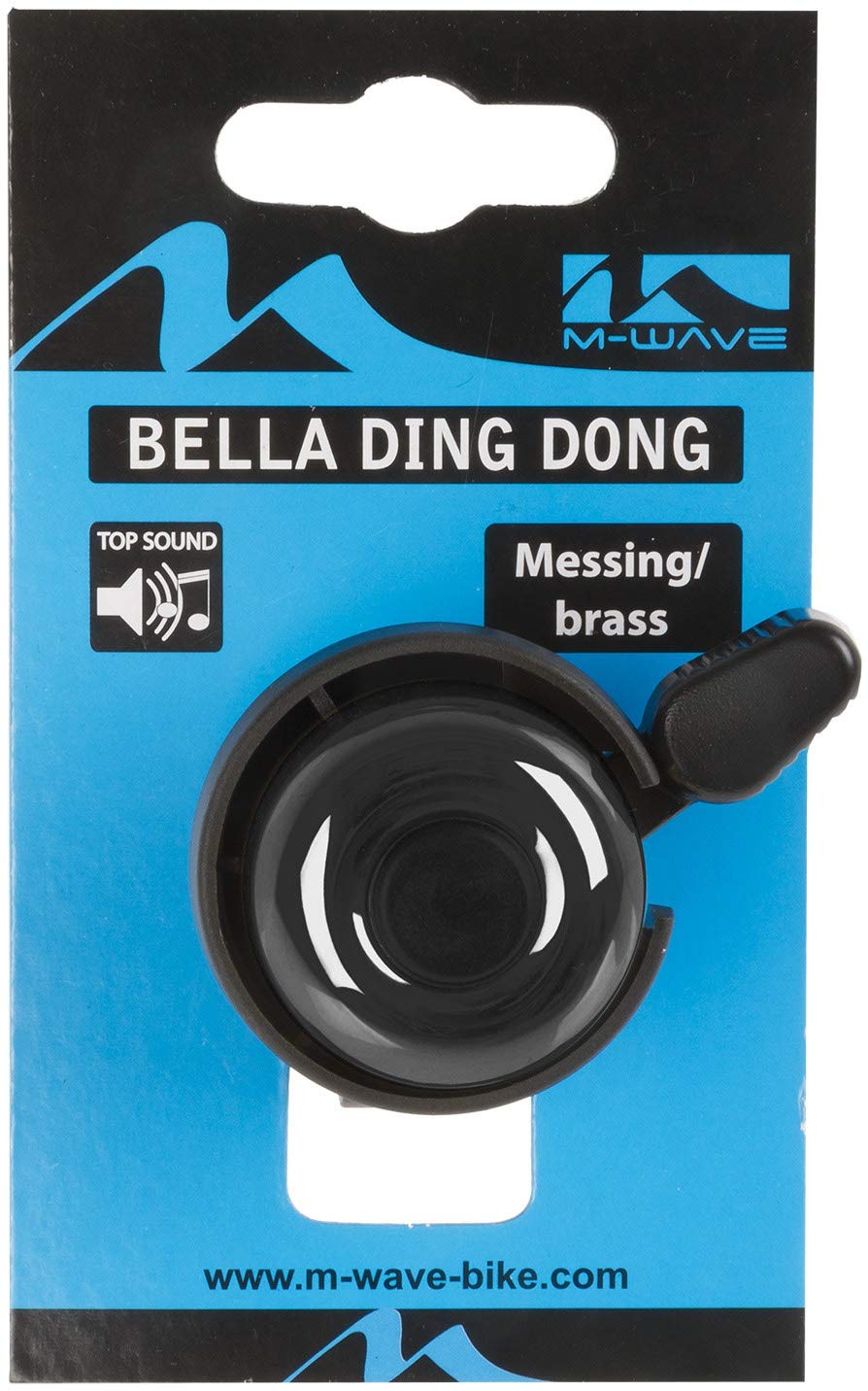 M-Wave Bella Ding Dong Timbre para Bicicleta, Unisex, Negro