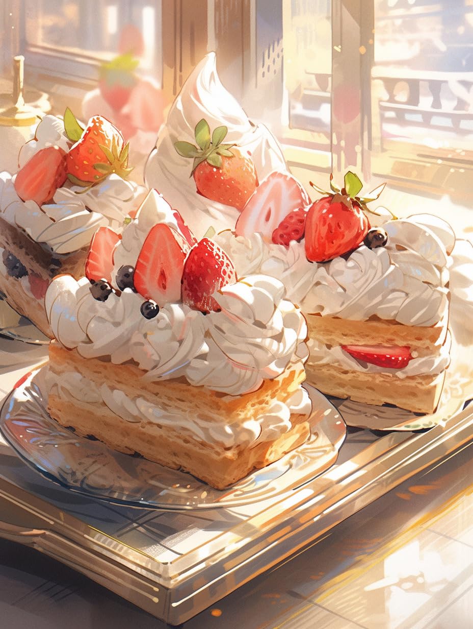 専用ダイヤモンドアート5D ストロベリーケーキ キットセット 30x30cm