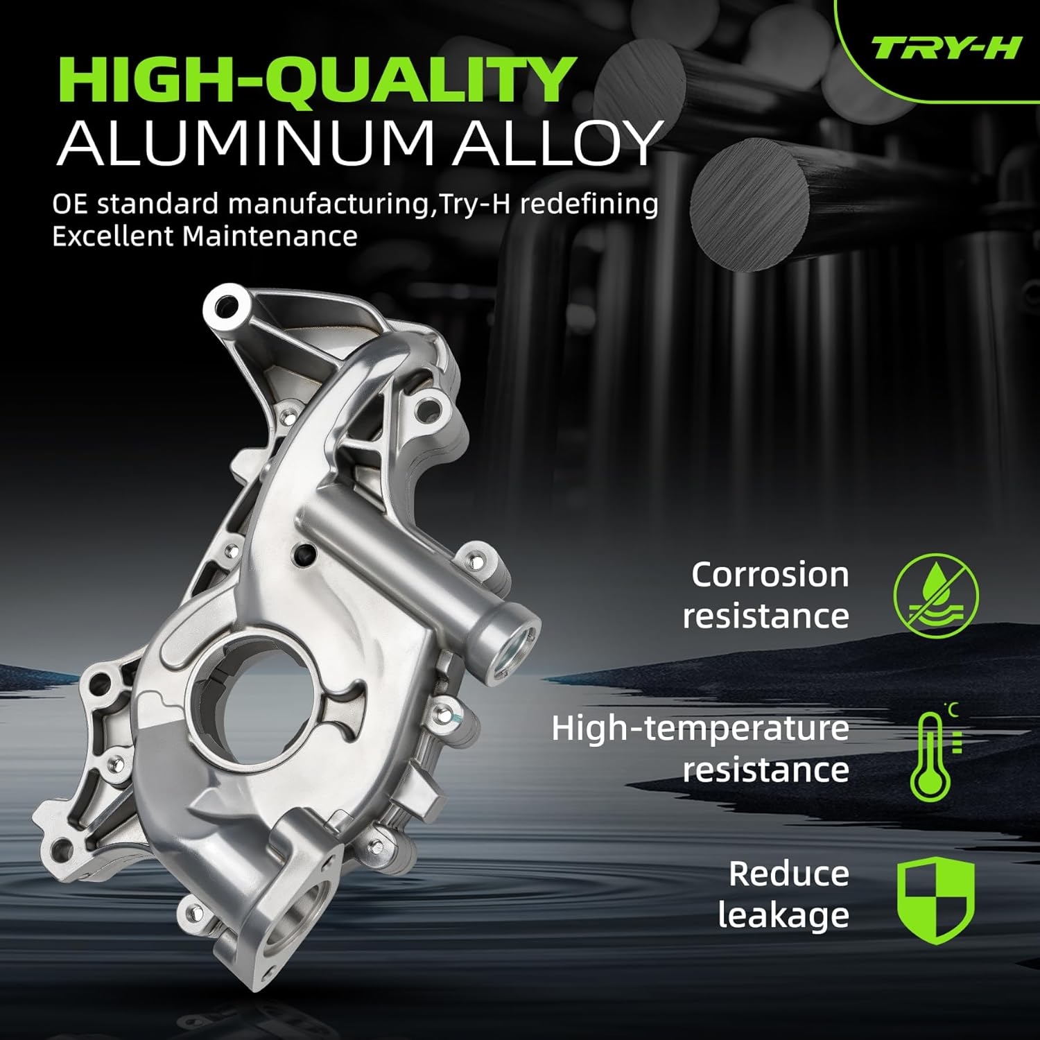 M390HV Engine Oil Pump w/Ring for Ford F150 Explorer Flex Mustang Taurus Transit-150 250 350 Lincoln MKS MKT MKX Continental Maxda CX-9 V5 3.5L 3.7L 2007-2020 Replace 7T4Z6600BA CY0114100 224-43678
