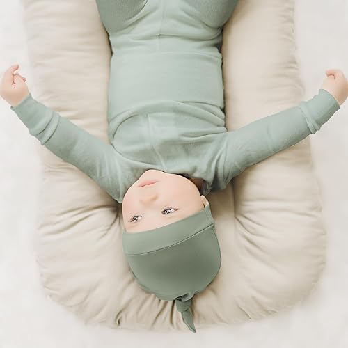 Miniatura 7 de Konssy Paquete de 8 gorros para bebé recién nacido, gorros suaves para bebés y niñas de 0 a 6 meses