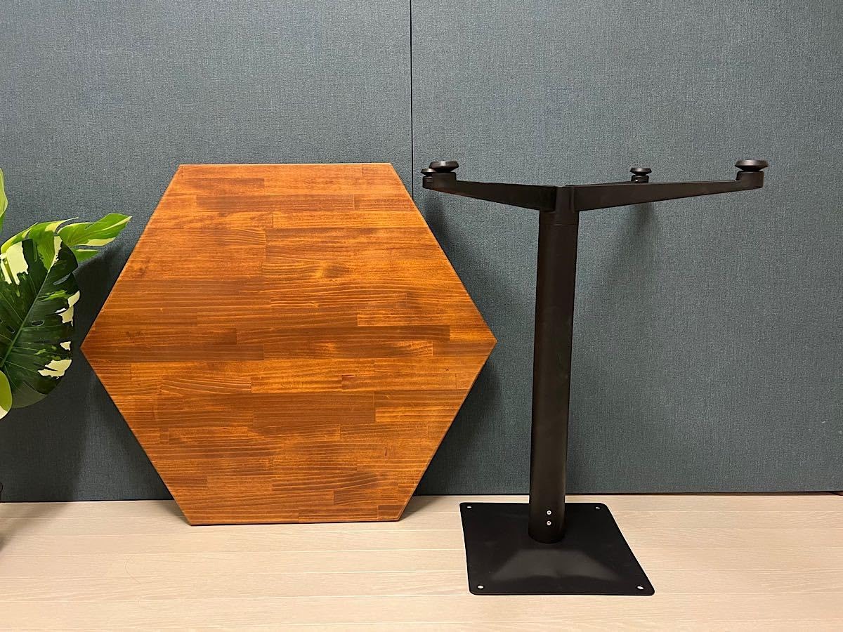 ダイニングテーブル 80cm 正方形 パイン材 木製天板 スチール脚