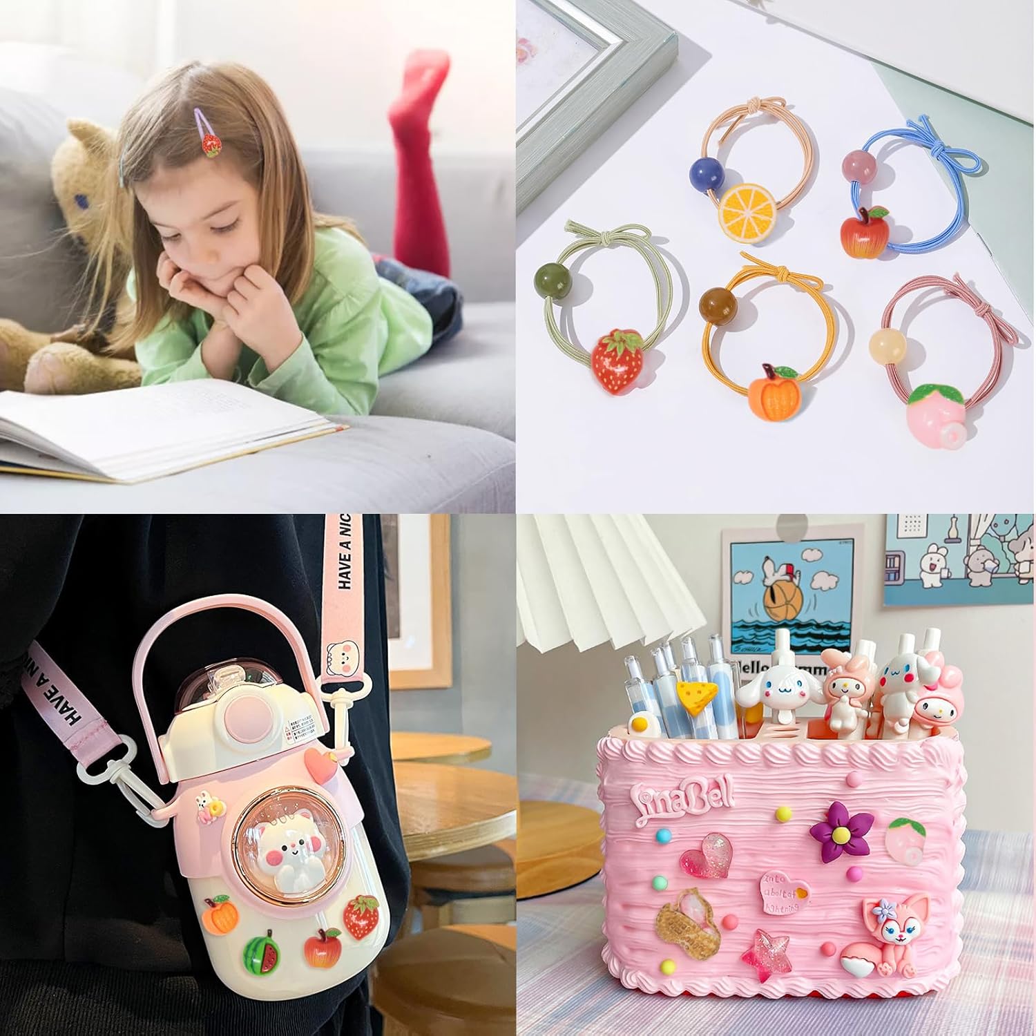 Honbay 72PCS Simulated Fruit Flatback Resin Charms Cute Fruit Slime Charms Strawberry Lemon Resin Embellishments Tomato Peach Banana Resin Cabochons Beads Crafts Jewelry Making Decoration Accessories - Image 4