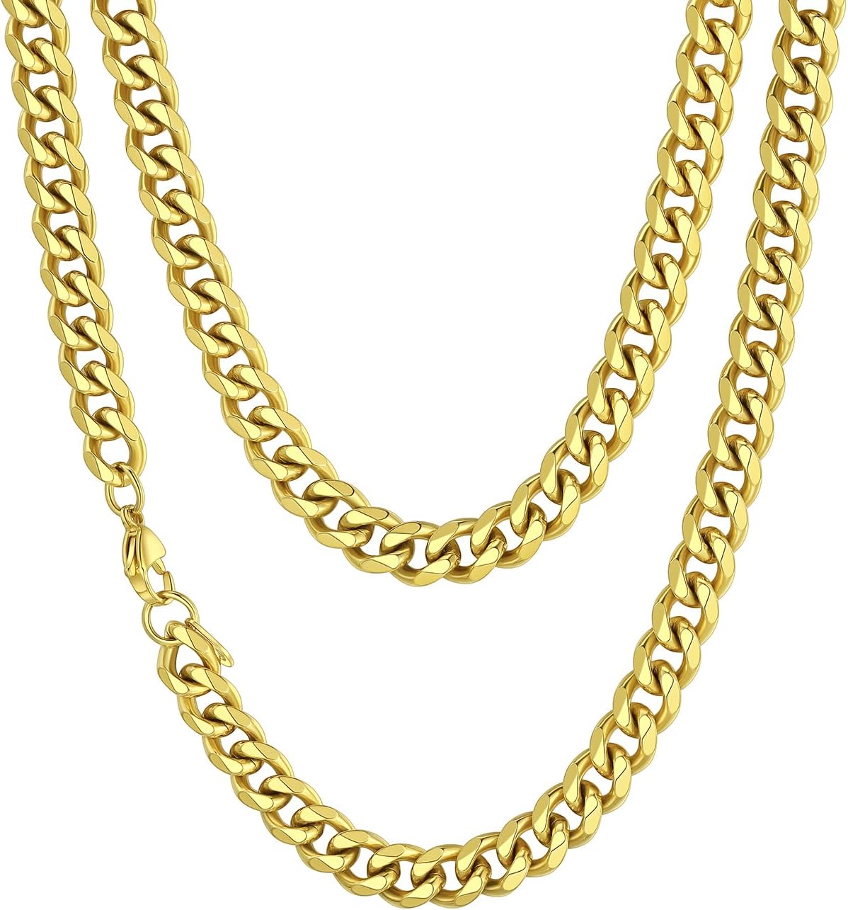 Richsteel Cubaanse ketting ketting voor heren, 3 mm/6 mm/9 mm/12 mm