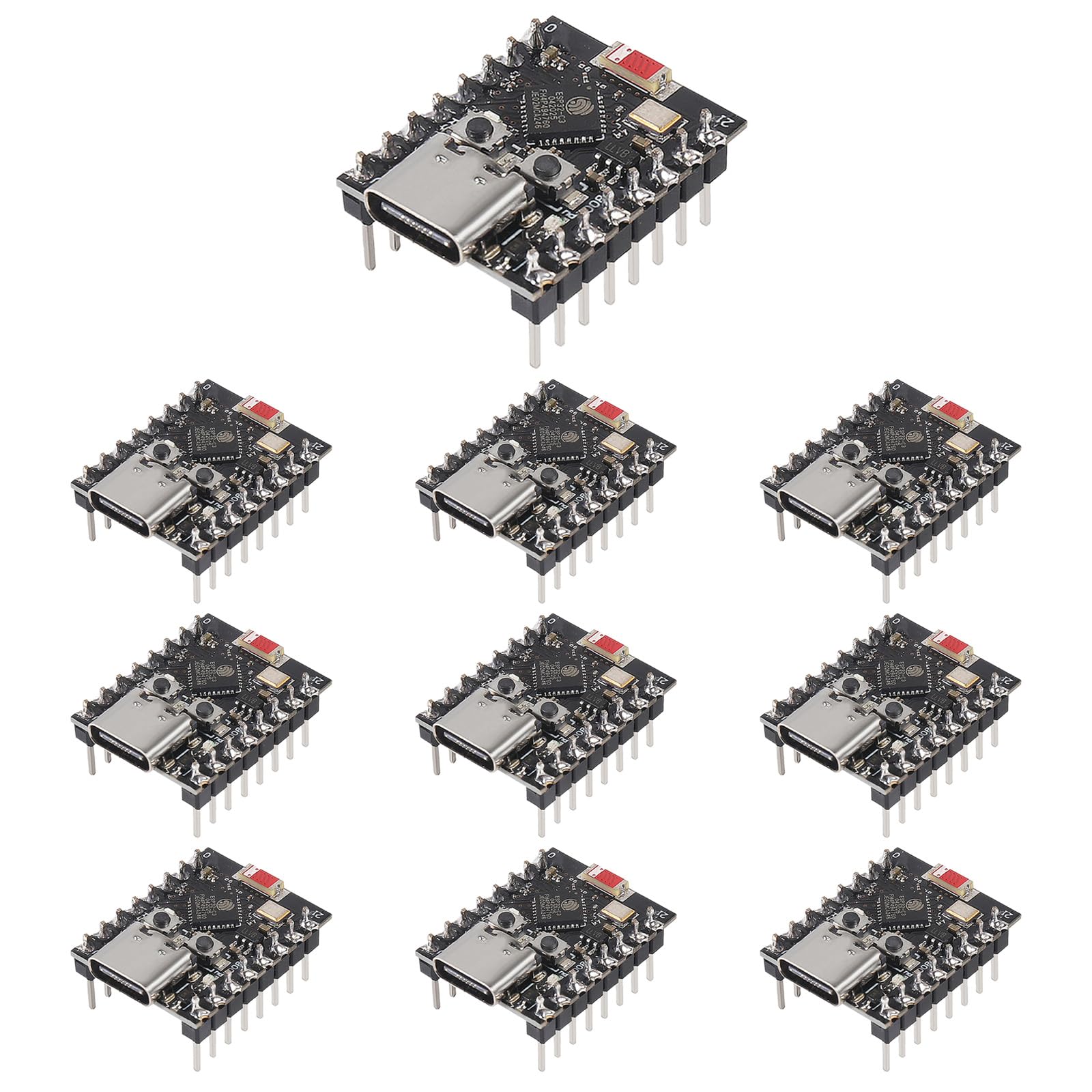 AITRIP ESP32-C3 Mini Development Board, 4MB Flash Core Board ESP32 Super Mini Development Board ESP32 Development Board WiFi Bluetooth (10CS Esp32-c3 Pin soldered)