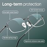 Novivon Reading Glasses Men, Metal Blue Light Blocking Readers, Mens Prescription glasses 5 Pack