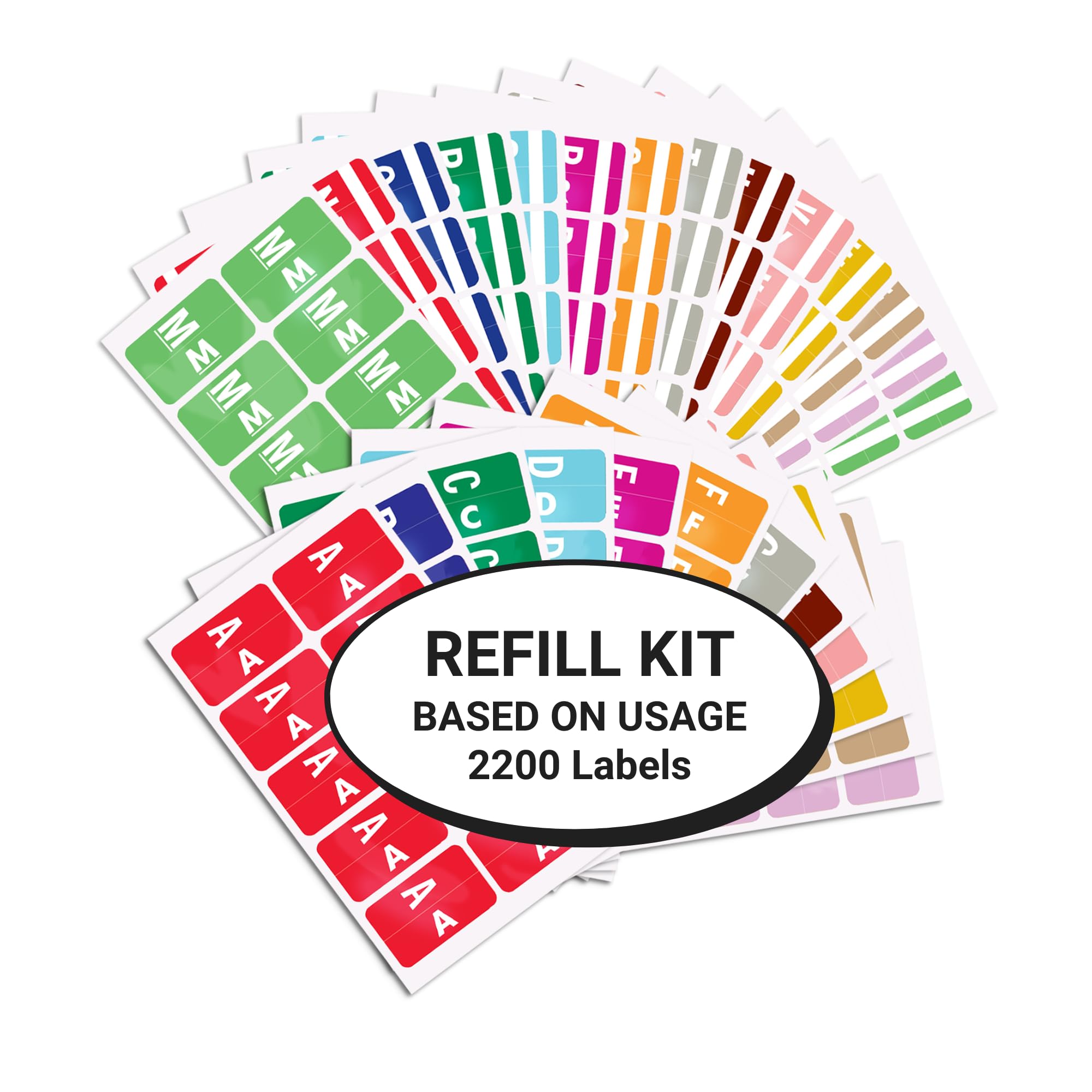 Alphabet Labels for File Folders, A to Z Refill Kit, Doctor Stuff, 2200 Labels, Compatible with Smead-Z Acc/ACCS - SMAM Alpha Stickers Series, Medical