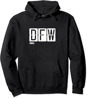 Dallas DFW Airport Code Pullover Hoodie