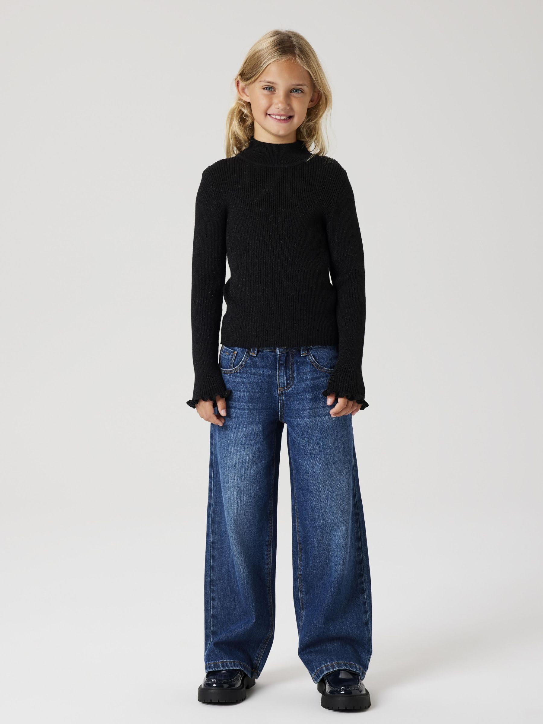 Name IT Nkfriaglitter LS Knit Jersey de Punto Niñas (Pack de 1)