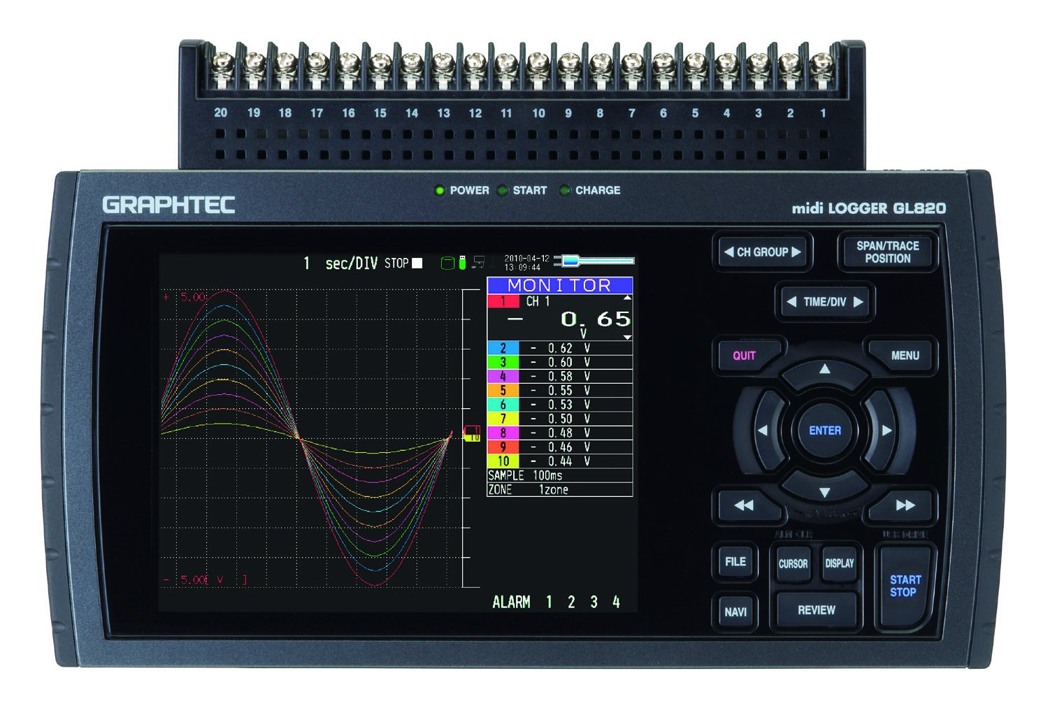 Graphtec GL820 20-Channel Midi Data Logger