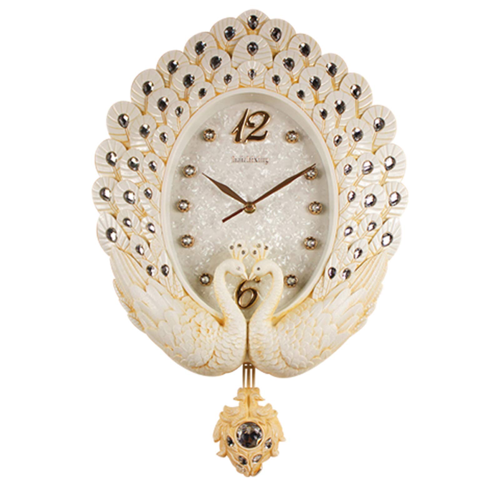 Horloge murale silencieuse paon pour sublimer l'ambiance créative du salon familial