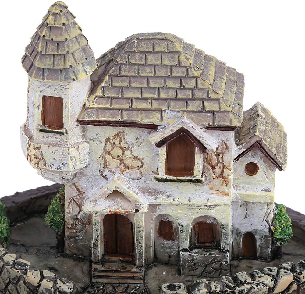 Plant Pot, Creative Resin Flower Pot Container Flower Basket Plants DIY Container Decorated for Home Garden Office Decor Gift(Castle)