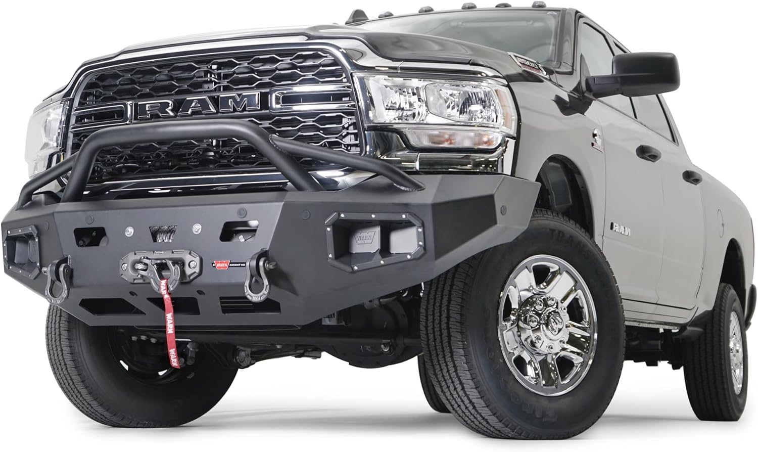 WARN 107003 Ascent HD Front Bumper with Baja Grille Guard, Fits: Dodge Ram 2500/3500/4500/5500 (2020-2021)