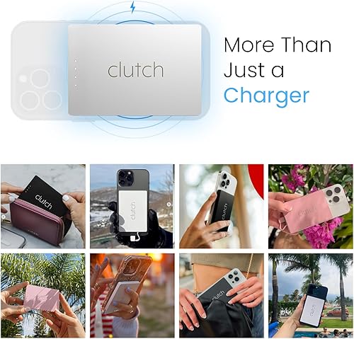Miniatura 7 de Clutch Cargador portátil Pro para iPhone para viajes, 5000 mAH, aprobado por la TSA, cargador portátil magnético seguro para avión, solo compatible