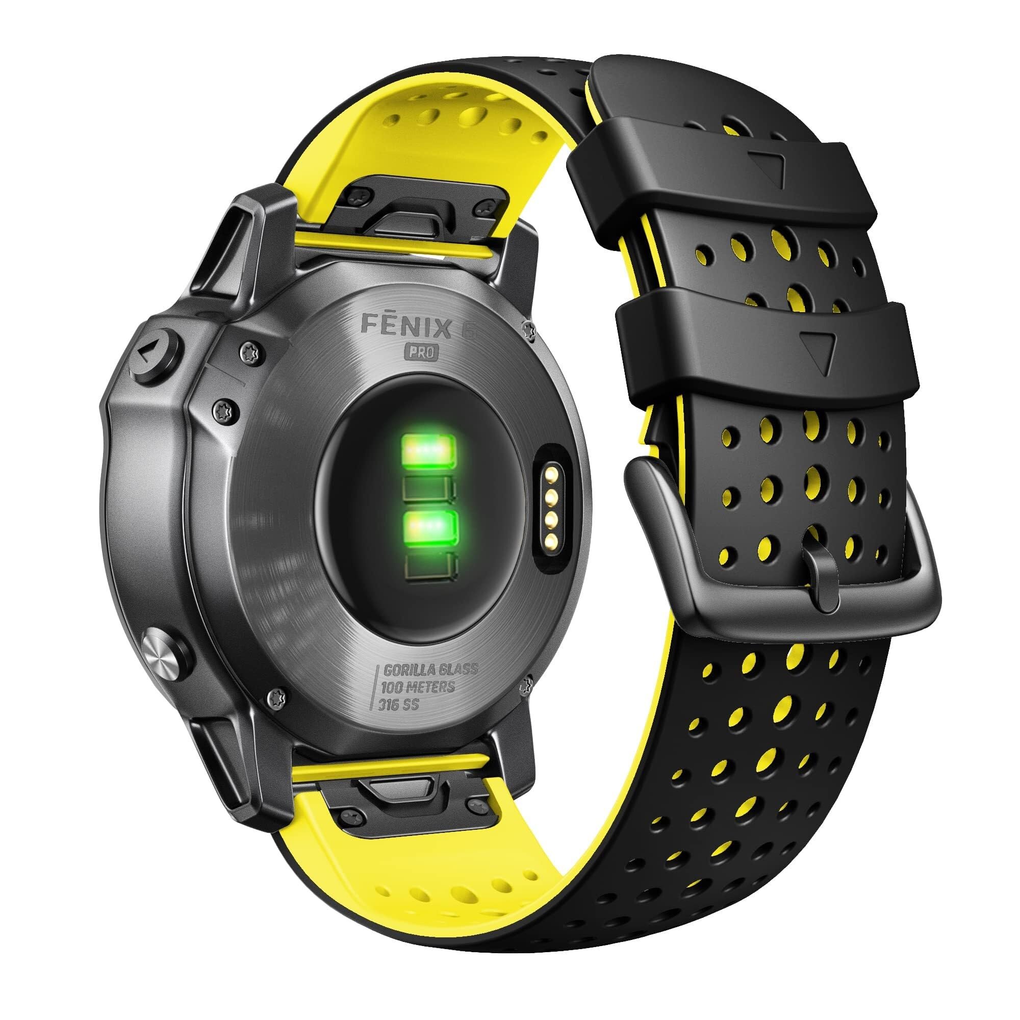 per Garmin Fenix ​​8X Fenix ​​7X Cinturino Sportivo in Silicone Cinturino di Ricambio da 26 mm per Fenix ​​6X/6X Pro/5X Plus/Tactix 7 PRO/Enduro 2/Fenix ​​3/Descent Mk2