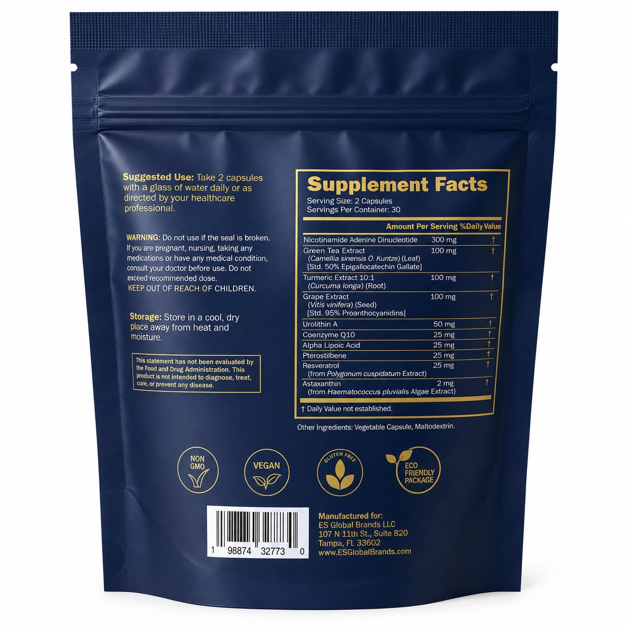 Cellvanta Cellular Energy Support - Urolithin A, NAD+, CoQ10, Resveratrol — Amazon image 2
