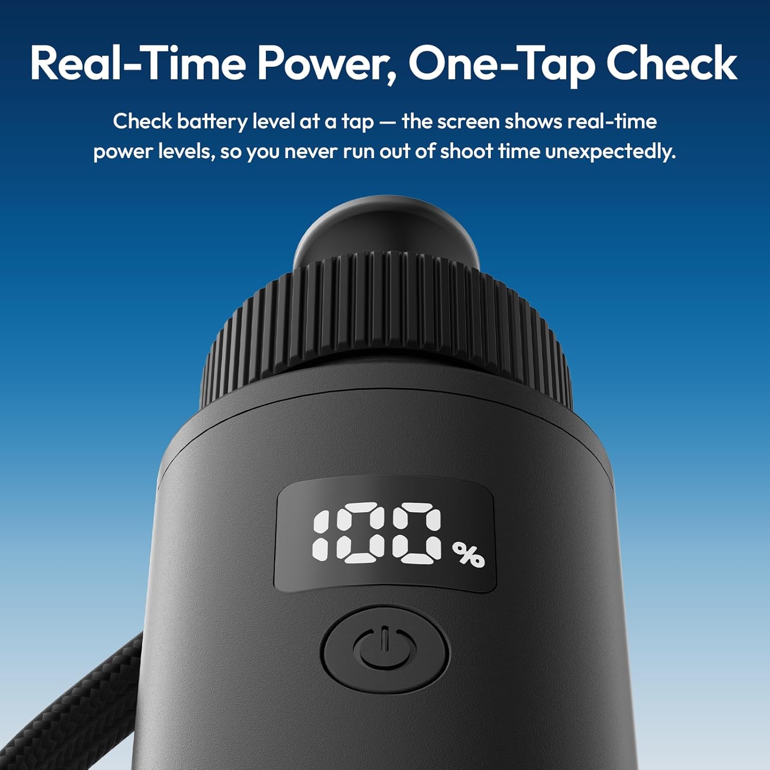 ULANZI MA93 Battery Grip, 10000mAh Camera Handheld Battery Handle Grip with Hidden Tripod 360, Real-time LCD Display, Universal 1/4'' Screw Mount Interface for Action Cameras Power Stick Hand Grip