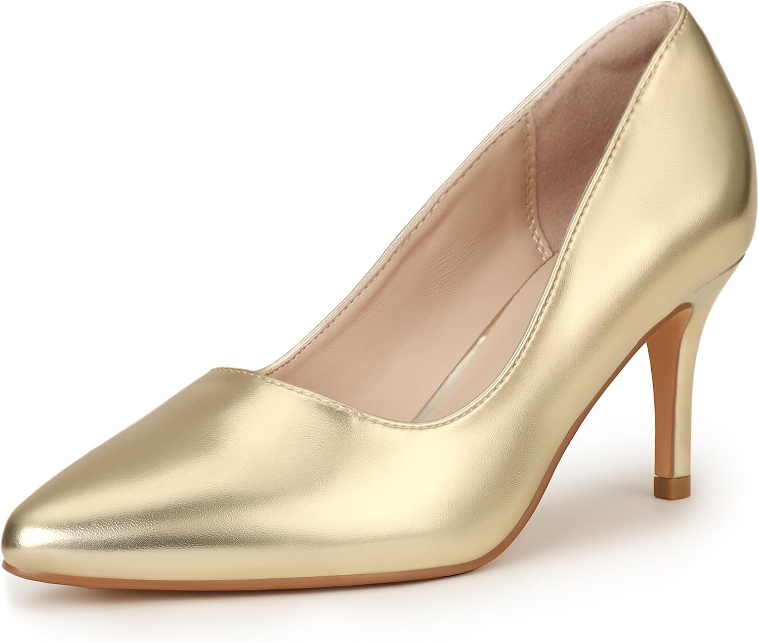 IDIFU IN3 High Heels Pumps Closed Toe Heels Women's Pumps Stiletto Pointed Toe Dress Shoes Wedding Prom Bridal Work Office Bride Guest Trendy Dressy Fashion Comfortable Pump Shoes