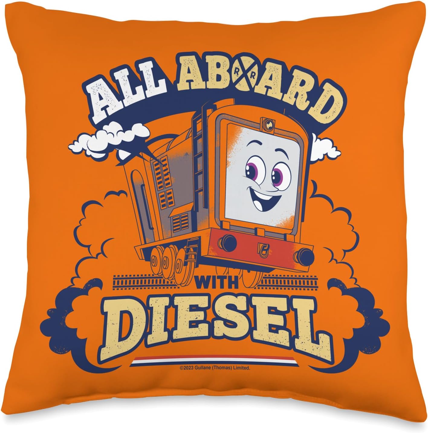 Thomas & Friends - All on Board with Diesel Throw Pillow