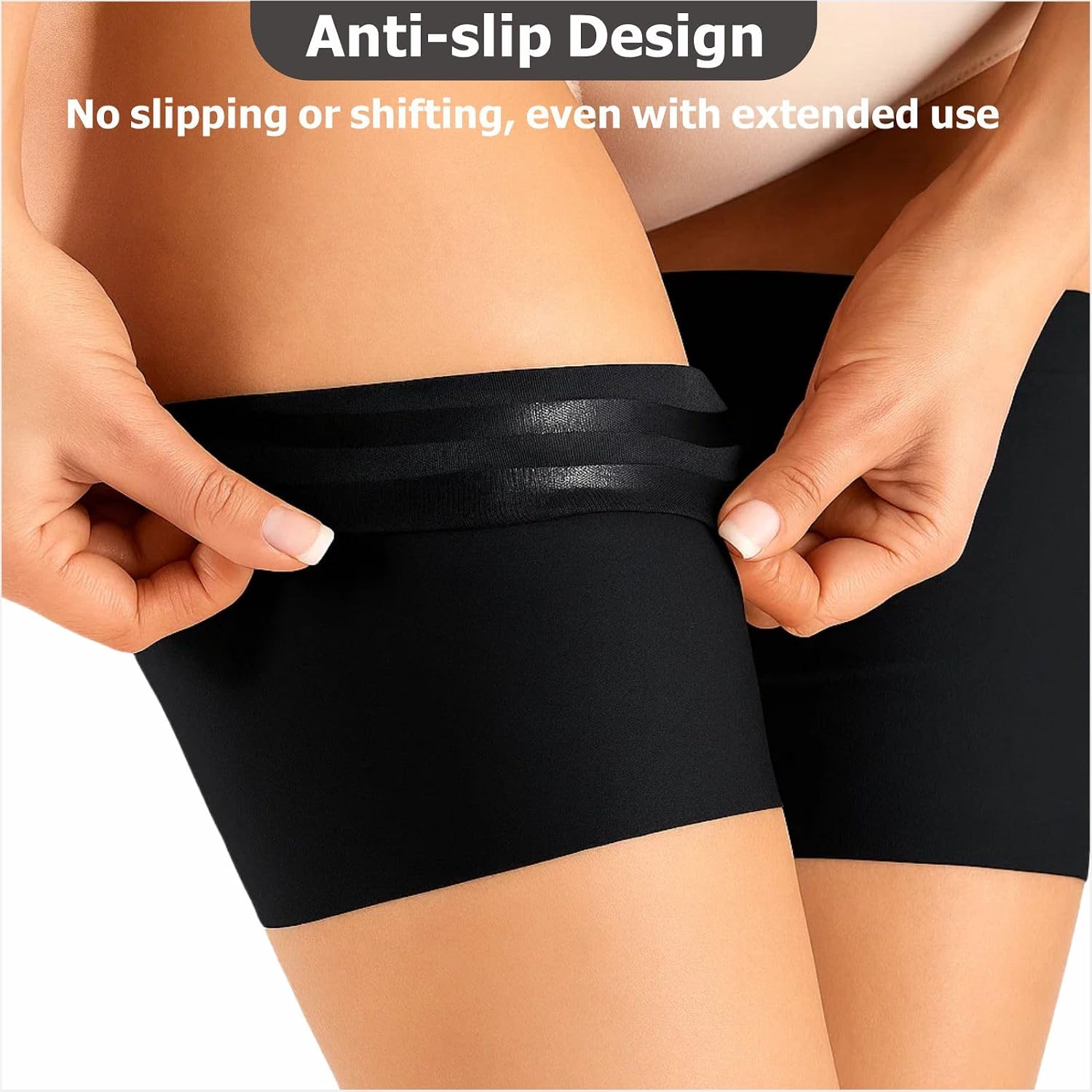 Thigh Compression Sleeves - Unisex Hamstring Compression Sleeve for Quad & Groin Pain Relief, Thigh Brace & Wrap for Recovery, Ideal for Running, Sports & Injury, 1 Pair