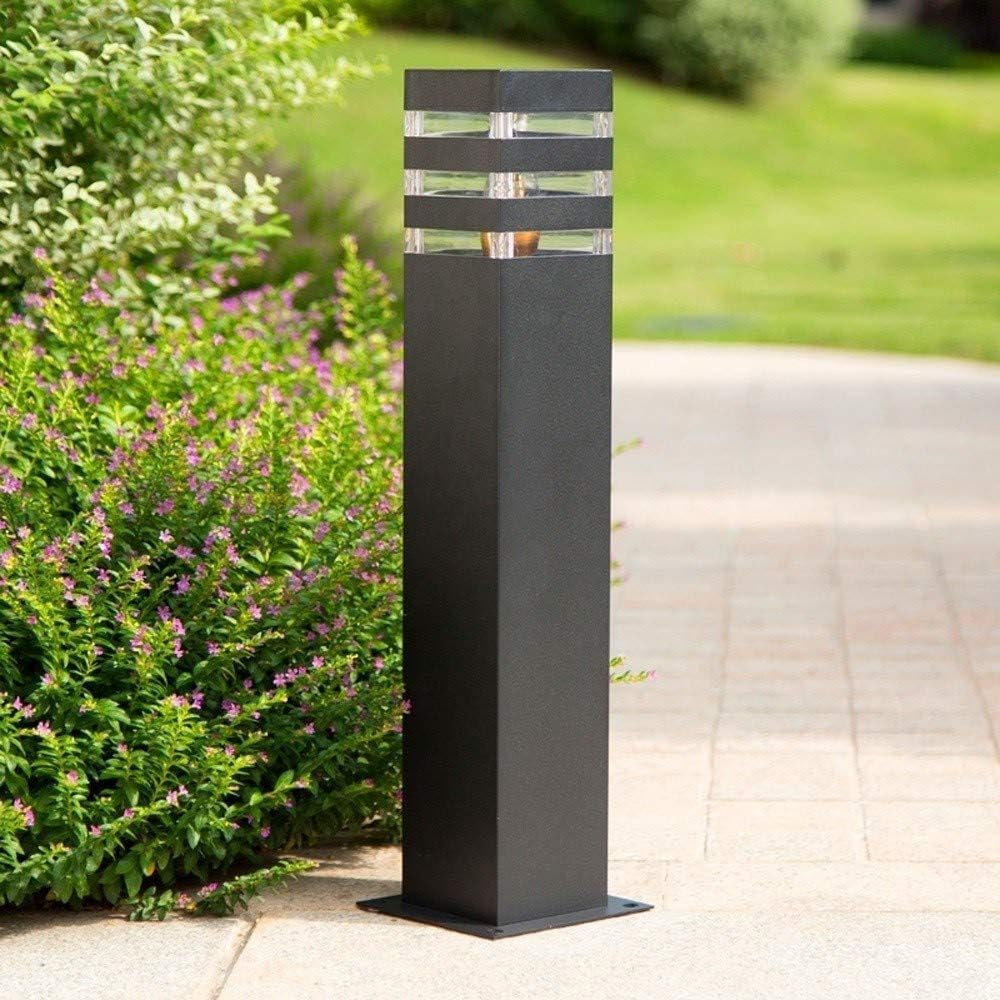 GWWBD IP65 Waterproof Outdoor Garden Post Bollard Light Industrial Retro Column Lamp Aluminum Pathway Driveway Floor Lawn Landscape Lighting E27 Decoration Pillar Lantern High Pole Lamp(Size:40H)