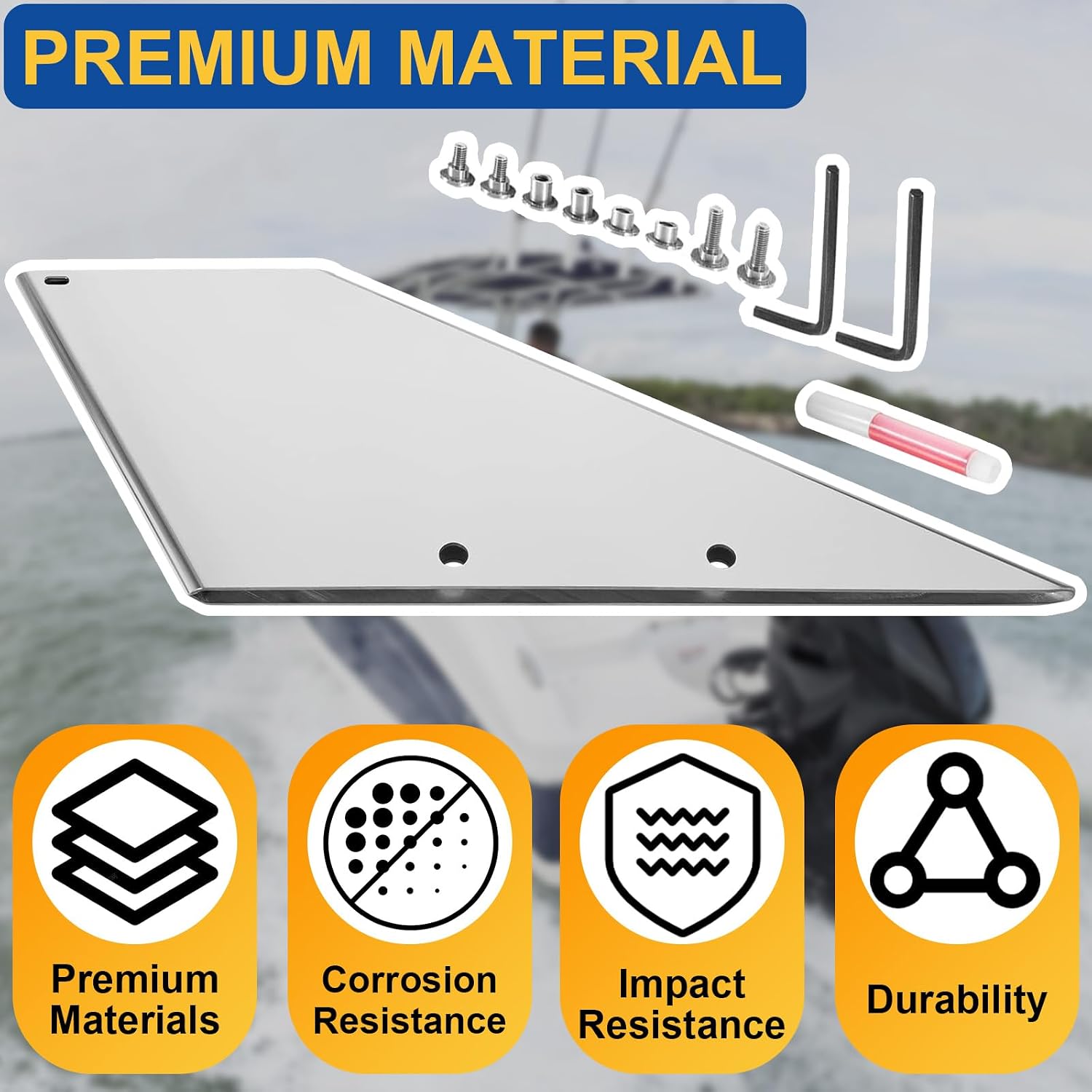 35-SS635 Skeg Guard Safe-Skeg Protector Kit Fit for Evinrude/Johnson 90-100-115-120-140 HP 2-Stroke 1980-2001, for OMC I/O Cobra 4-Cylinder 1986-1994