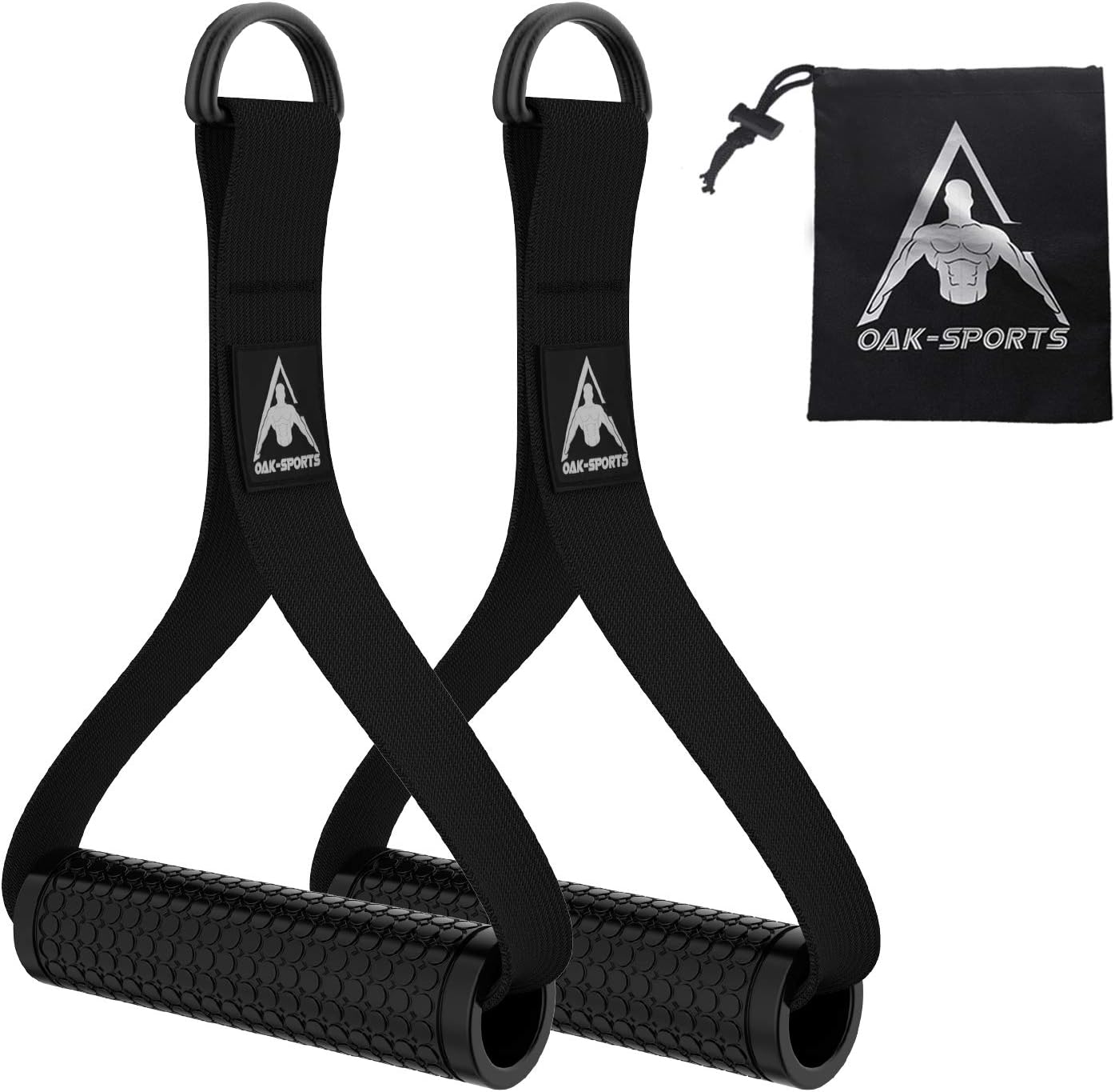 Oak-Sports Heavy Duty Exercise Handles for Cables Machine Attachments(Set of 2),Upgrade Resistance Band Handle,Replacement Fitness Equipment for Pilates,Yoga,Strength Trainer……