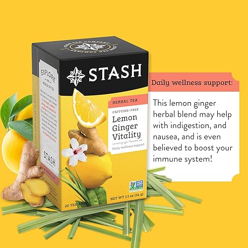 Vista 101 de Stash Té Chai de vainilla descafeinado, 6 cajas con 18 bolsas de té cada una (108 bolsas de té en total)