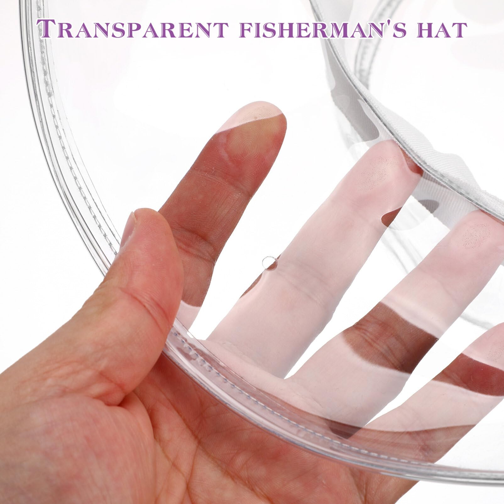PRETYZOOM Chapeau bob étanche transparent pour activités de plein air – Chapeau de pêcheur élégant à large bord pour le camping, la plage et le jardinage