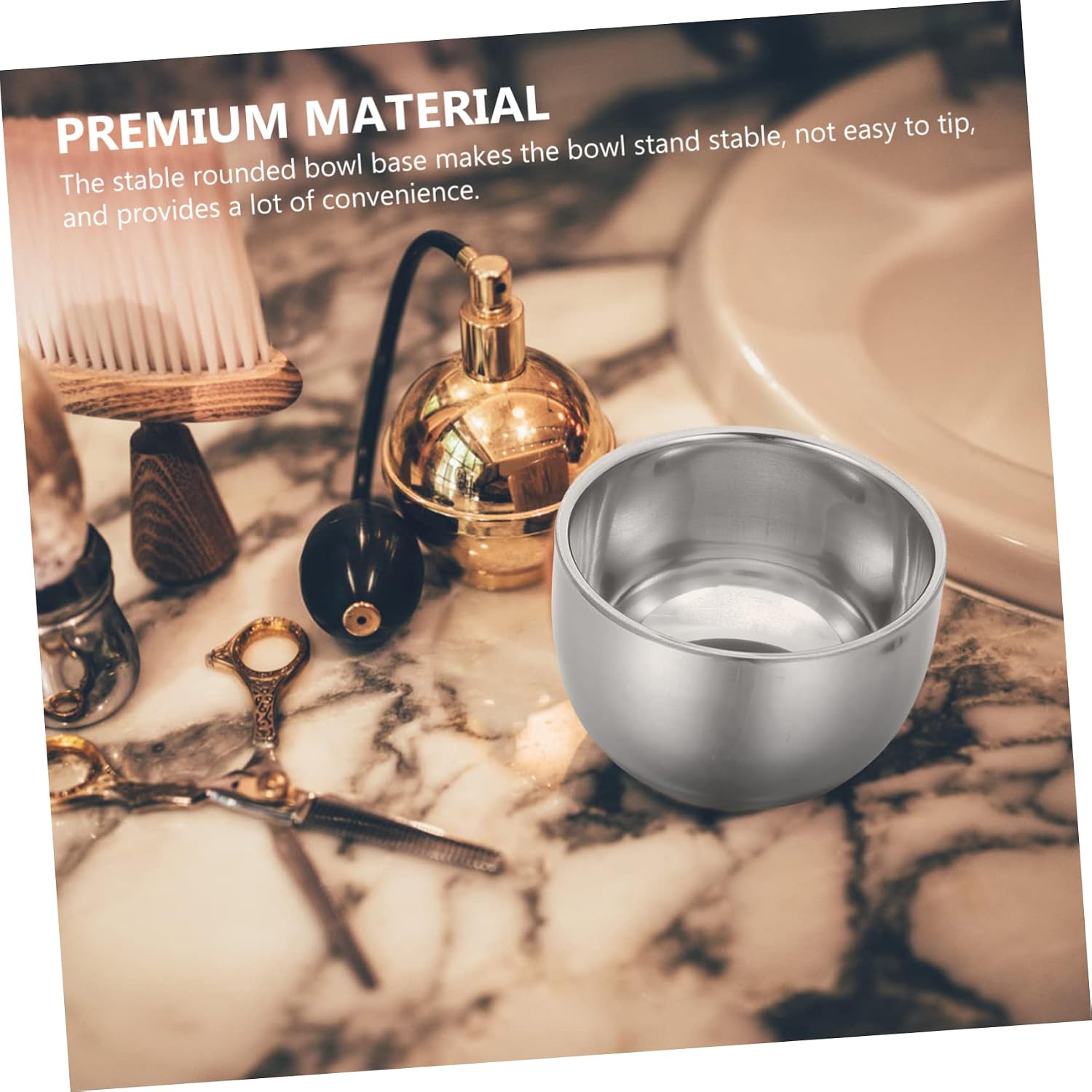 304 Stainless Steel Shaving Bowl 200ml Double Wall Men's Mug