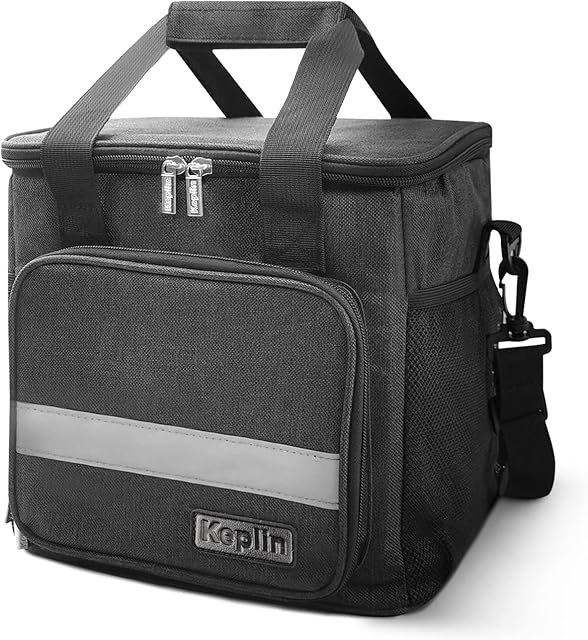 Keplin 16L Cooler Bags - Soft Lunch Cooler Box Bag, Portable Insulated Picnic Lunch Box, Waterproof Leak Resistant Soft Sided Cool Bag with Shoulder Strap for Picnic, Camping, Beach or Work