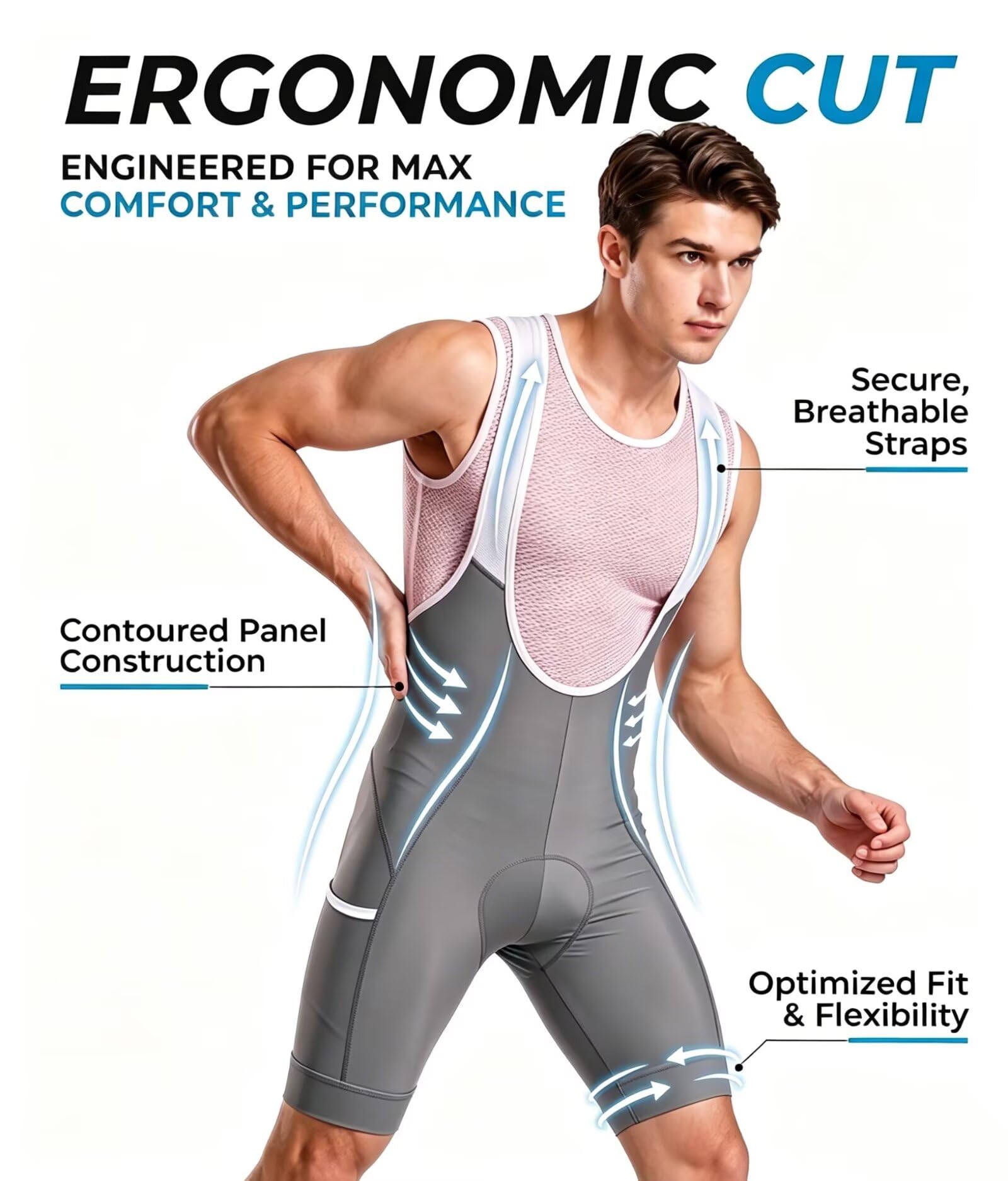 CEROTIPOLAR Pantalones de Tirantes Modernos/Ajustados para Hombre