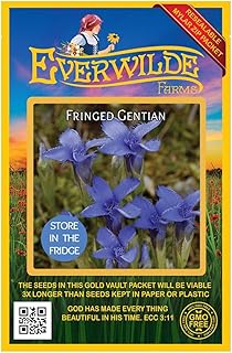 Everwilde Farms - 250 Fringed Gentian Native Wildflower Seeds - Gold Vault Seed Packet