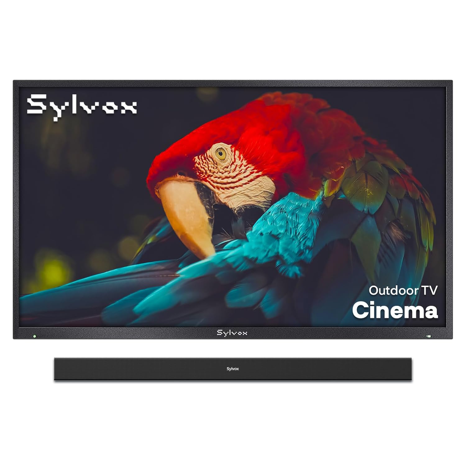 SYLVOX 55 inch Outdoor Mini-LED QLED TV with Soundbar 4K UHD 2000 Nits Full Sun Anti-Glare Screen 120Hz