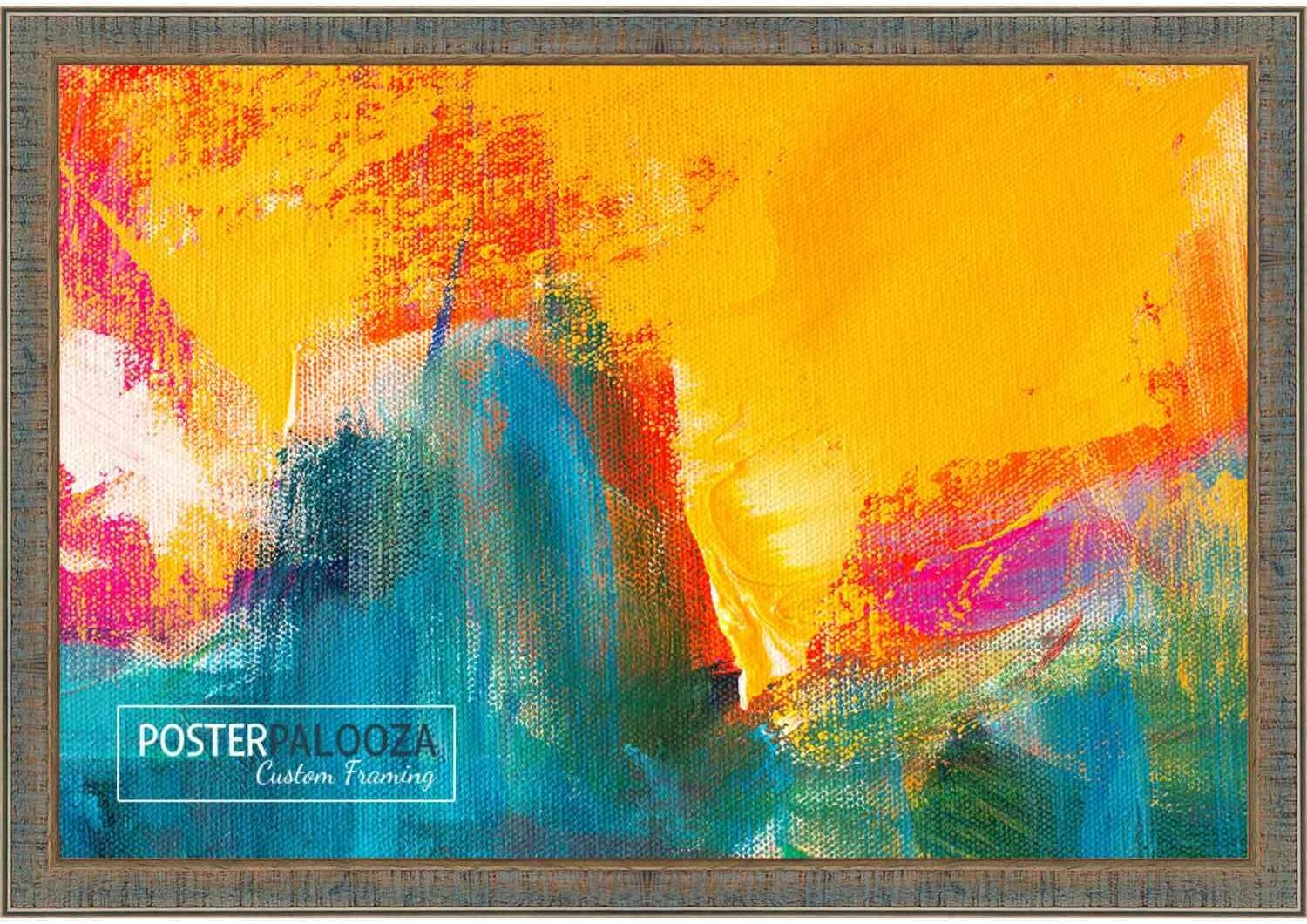 Poster Palooza A3 11.7x16.5 Distressed/Aged Complete Wood Picture Frame with UV Acrylic Plexiglass, Foam Board Backing & Hardware Included