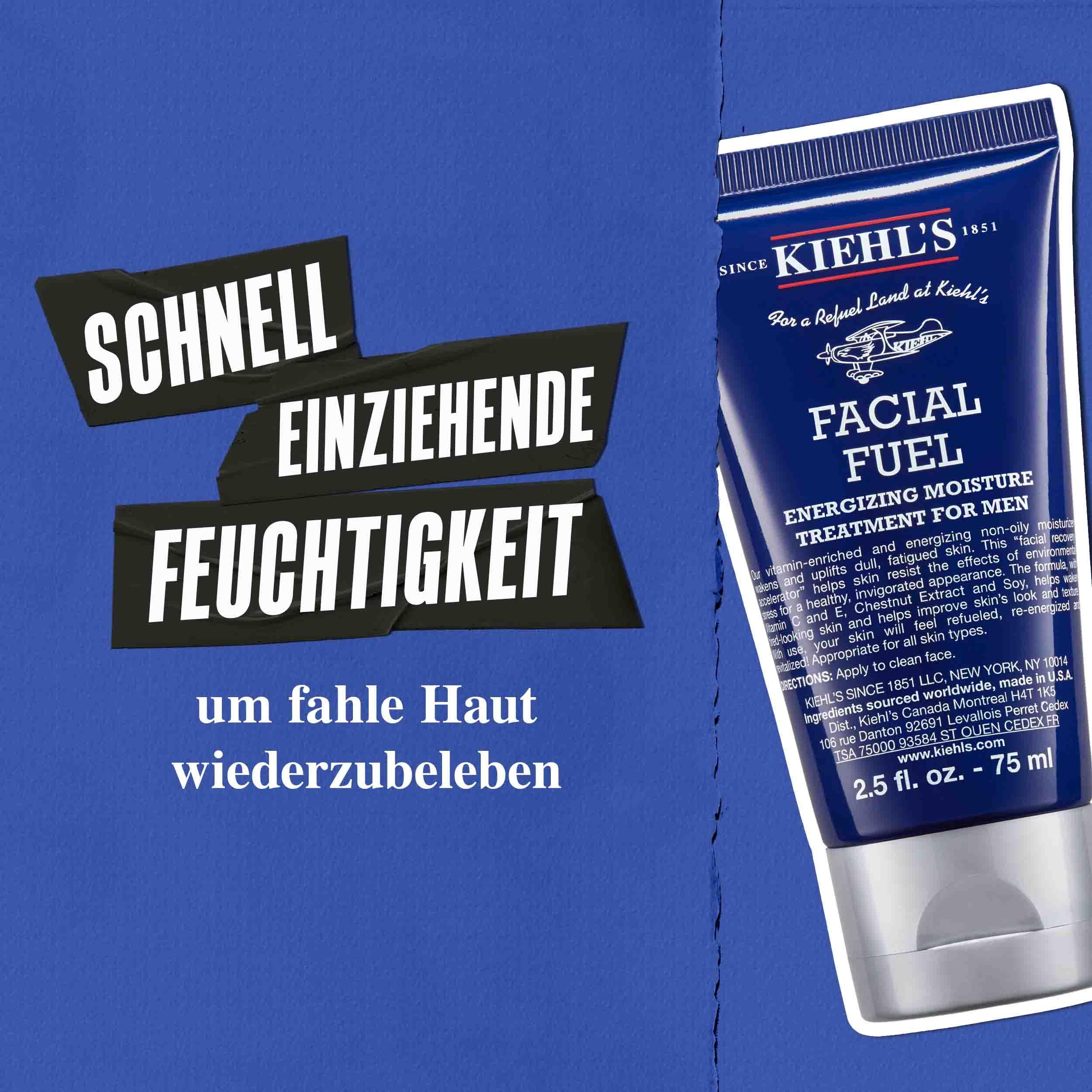 KIEHL'S Facial Fuel Moisturizer, Energie spendende Feuchtigkeitscreme mit Vitamin C & E und Kastanien-Extrakt für anspruchsvolle Männer-Haut, Gesichtscreme, nicht fettend